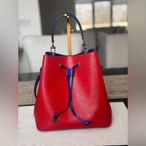 Louis Vuitton Epi Neonoe MM in red and blue combination